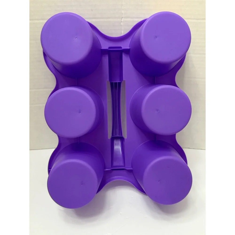 Teaching Tree Purple Plastic Cup Caddy 6 Holes Classroom Art Supply Organizer